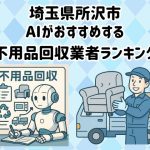 所沢市　AIがおすすめする 不用品回収業者ランキング